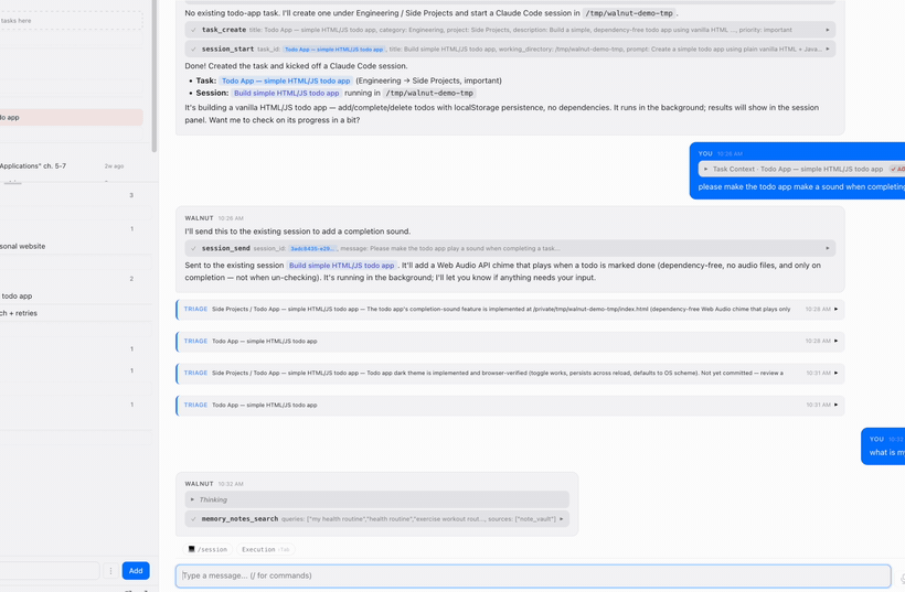 Ask the AI to find information across your local notes